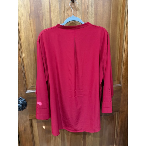 Alabama Crimson Tide Women's Red pullover Blouse White Logo Size 1X - Picture 2 of 5